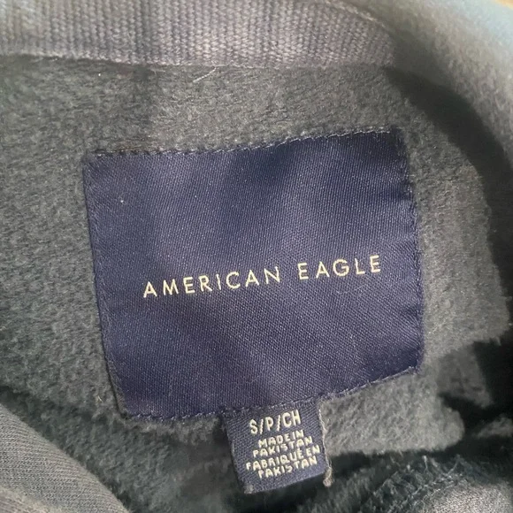 American Eagle Blue Hooded Sweatshirt - Picture 5 of 5